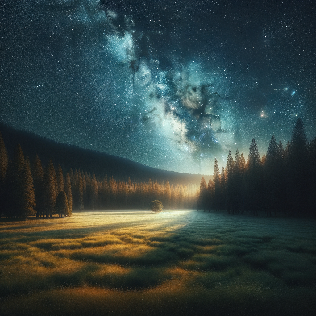 一个人在山顶看星星
