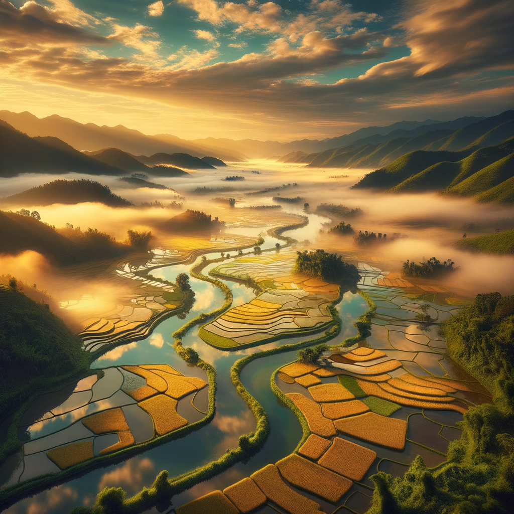 洪湖农家田园风光