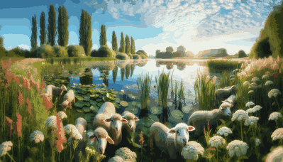 湖泊夏景
