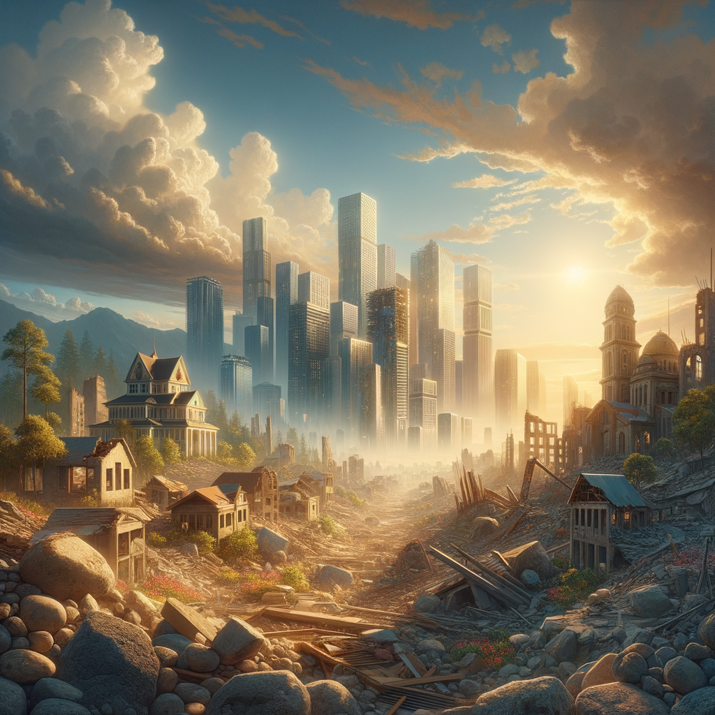 现代老天拔地场景